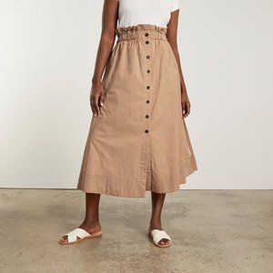 Everlane The Easy Button-Front Skirt checkered - Medium